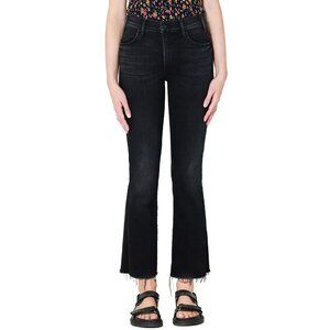 MOTHER The Hustler Ankle Fray Crop Flare Jeans in Encounters at Night Size 29
